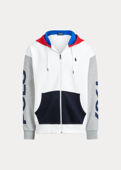 Men's Polo Ralph Lauren Color-Blocked Logo Hoodies | 746802INZ